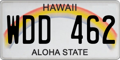 HI license plate WDD462