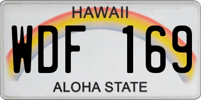 HI license plate WDF169