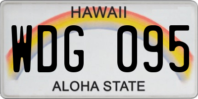 HI license plate WDG095