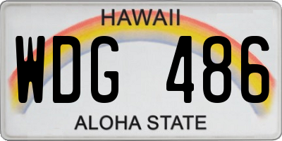 HI license plate WDG486