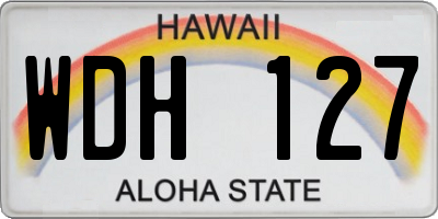 HI license plate WDH127