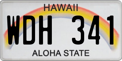HI license plate WDH341