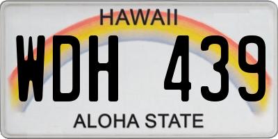 HI license plate WDH439