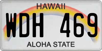 HI license plate WDH469