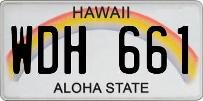HI license plate WDH661