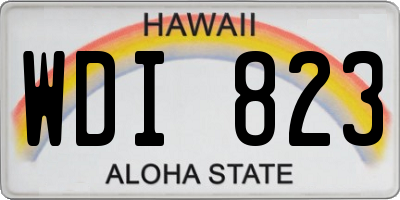 HI license plate WDI823
