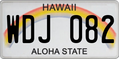 HI license plate WDJ082