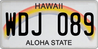 HI license plate WDJ089