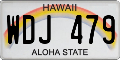 HI license plate WDJ479