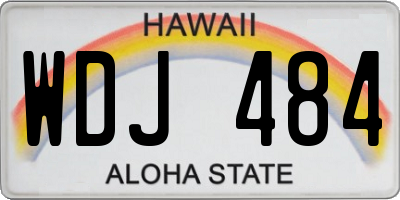 HI license plate WDJ484