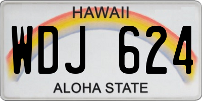 HI license plate WDJ624