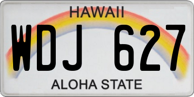 HI license plate WDJ627