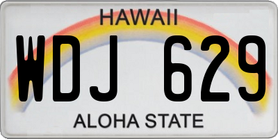 HI license plate WDJ629