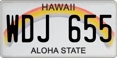 HI license plate WDJ655