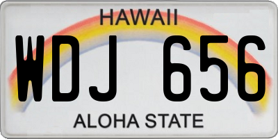 HI license plate WDJ656