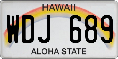 HI license plate WDJ689