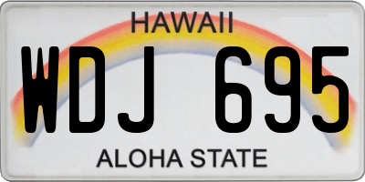 HI license plate WDJ695