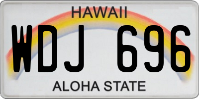 HI license plate WDJ696