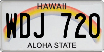 HI license plate WDJ720