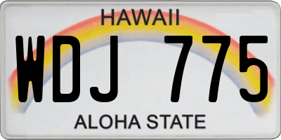 HI license plate WDJ775