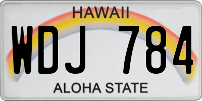 HI license plate WDJ784