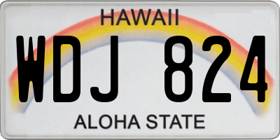 HI license plate WDJ824