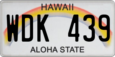 HI license plate WDK439
