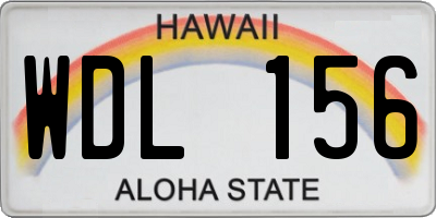 HI license plate WDL156