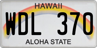 HI license plate WDL370