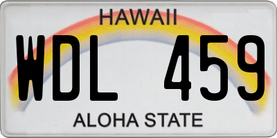 HI license plate WDL459