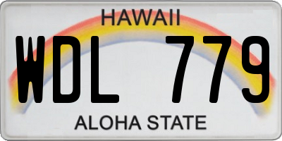 HI license plate WDL779