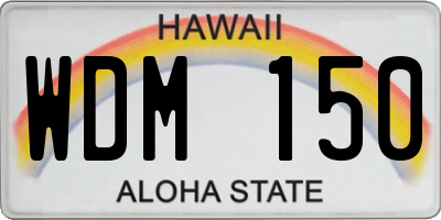 HI license plate WDM150