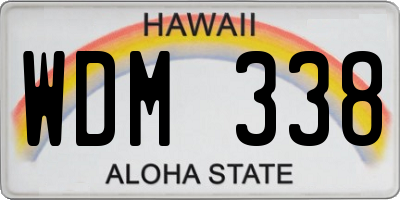 HI license plate WDM338