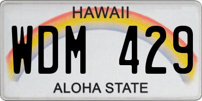 HI license plate WDM429