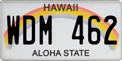 HI license plate WDM462