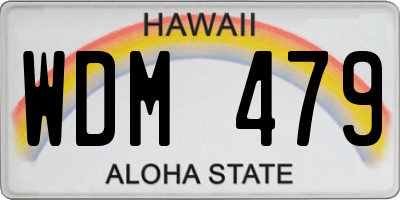 HI license plate WDM479