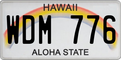 HI license plate WDM776