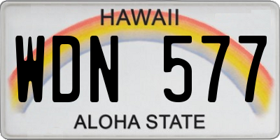 HI license plate WDN577