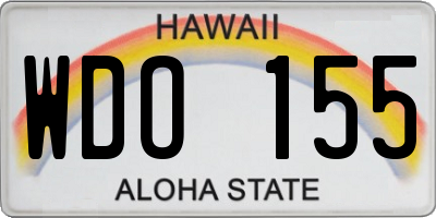 HI license plate WDO155