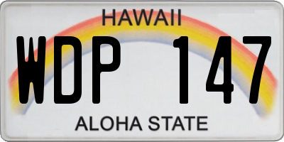 HI license plate WDP147