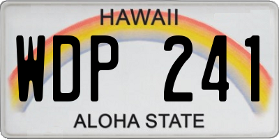 HI license plate WDP241