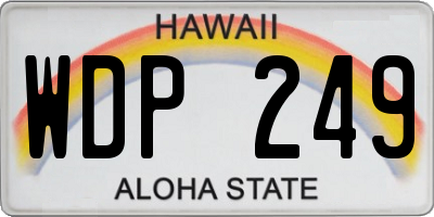 HI license plate WDP249