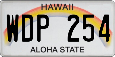HI license plate WDP254