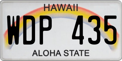 HI license plate WDP435