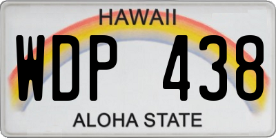 HI license plate WDP438
