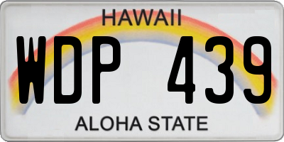 HI license plate WDP439