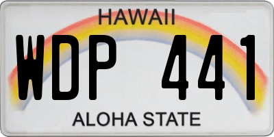 HI license plate WDP441