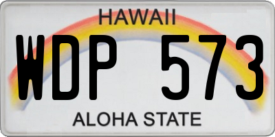 HI license plate WDP573