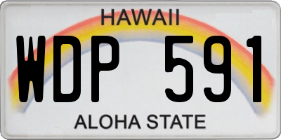 HI license plate WDP591