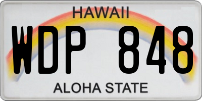 HI license plate WDP848